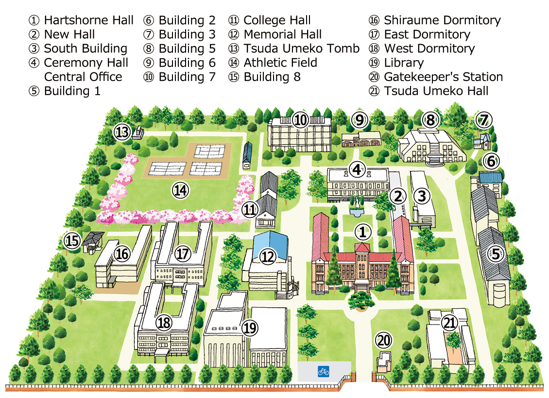 Kodaira campus map
