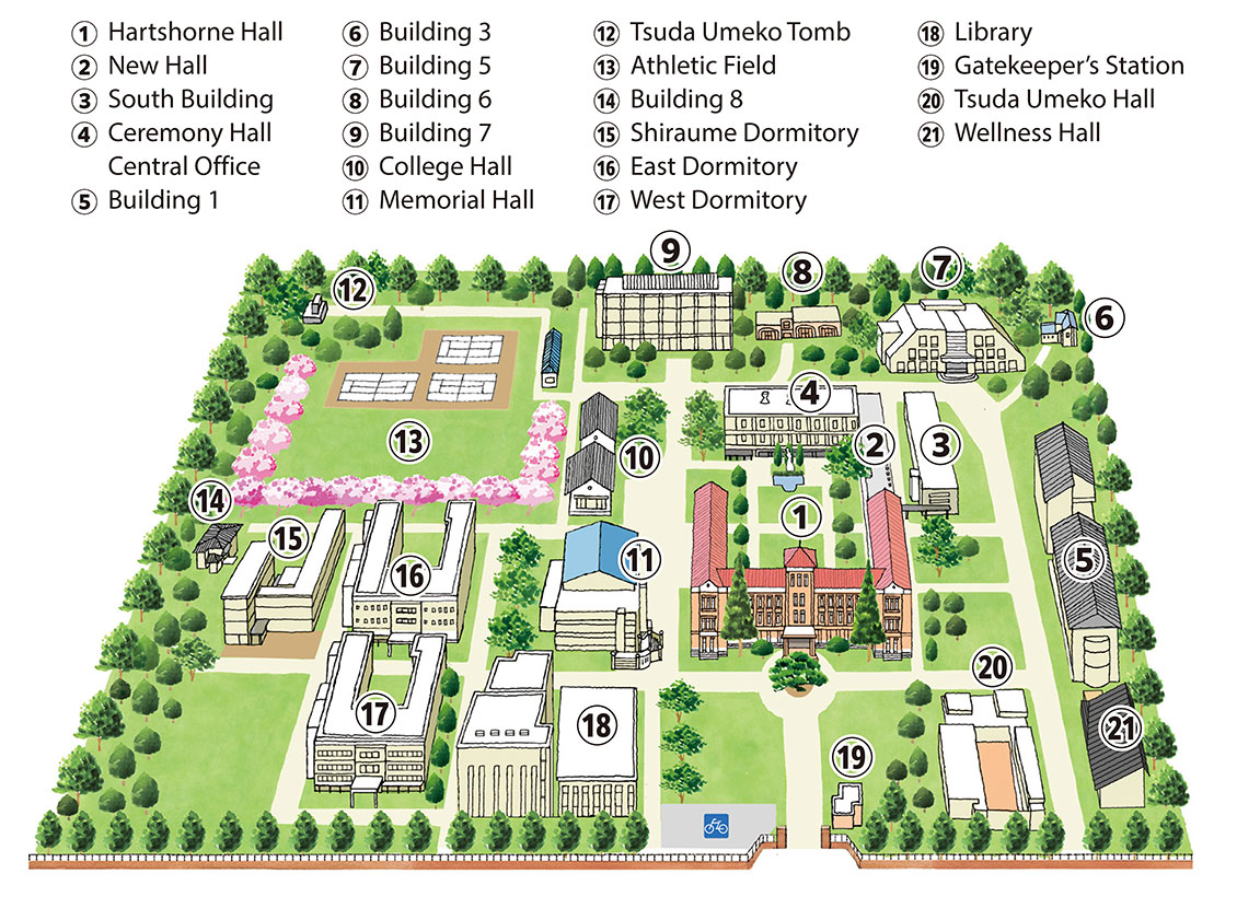 Kodaira campus map